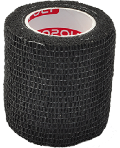 Afbeeldingen van Zelfklevend elastisch verband 5 cm - Zwart