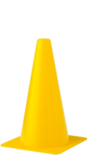 Afbeeldingen van Plastic Trainingskegel 30cm - Geel 