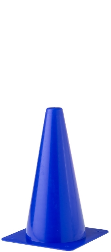 Afbeeldingen van Plastic Trainingskegel 23cm - Blauw 