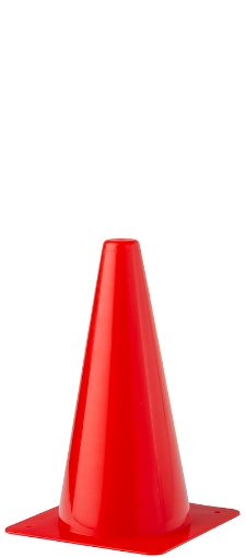 Afbeeldingen van Plastic Trainingskegel 23cm - Rood 