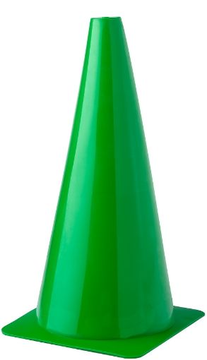 Afbeeldingen van Plastic Trainingskegel 45cm - Groen 