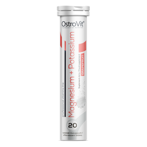 Afbeeldingen van OstroVit Magnesium + Kalium 20 Bruistabletten - Grapefruit