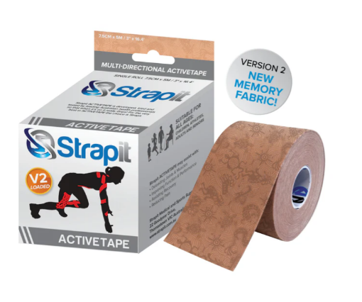 Afbeeldingen van Strapit ACTIVETAPE 7,5 cm x 5 m – Beige/Beige