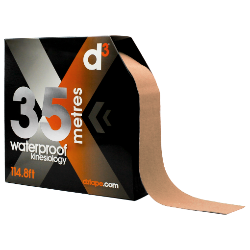 Afbeeldingen van X35 Beige Kinesiologie Tape 5cm x 35m - d3Tape