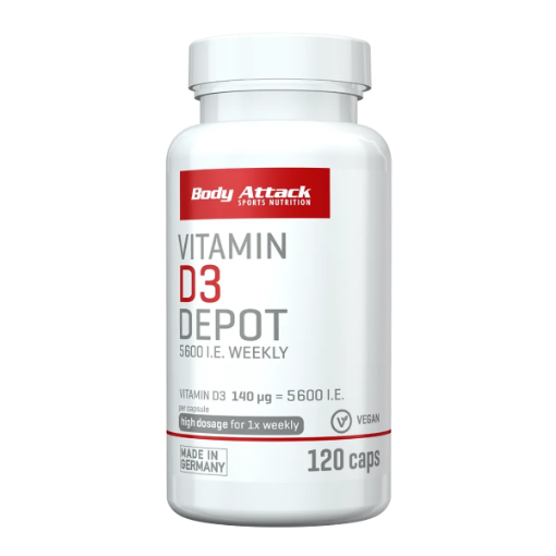 Afbeeldingen van Vitamine D3 Depot - 120 capsules Body Attack