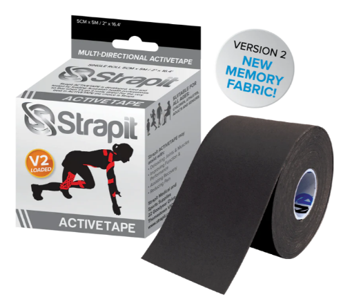 Afbeeldingen van DYNAMIC ACTIVETAPE 5CM x 5M – ZWART GESTREEPT