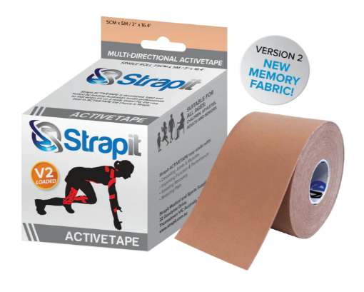 Afbeeldingen van DYNAMIC ACTIVETAPE 7,5CM x 5M – BEIGE GESTREEPT
