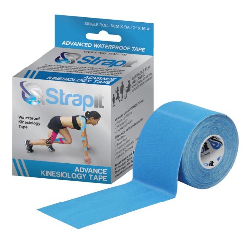 Afbeeldingen van Advance Kinesiologietape 5cm x 5m Blauw – Strapit