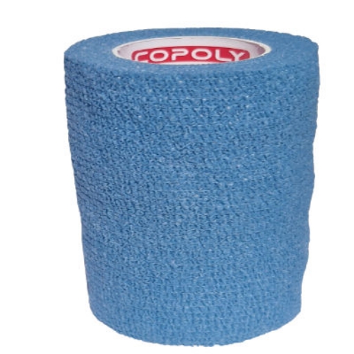 Afbeeldingen van Copoly zelfhechtende zwachtel 7,5 cm x 4,5 m - Azurblauw