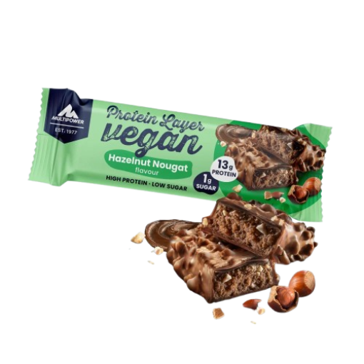 Afbeeldingen van Vegan eiwitreep 55g - Hazelnoot nougat