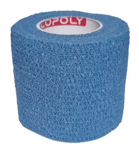 Afbeeldingen van Zelfklevend elastisch verband 5cm - Azurblauw