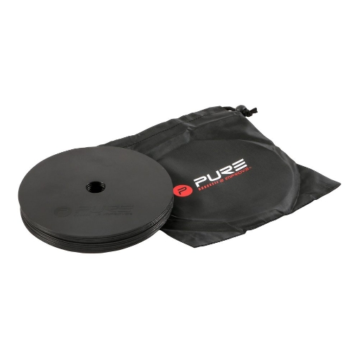 Afbeeldingen van SET VAN 10 PLATTE NAPKINS P2I ZWART