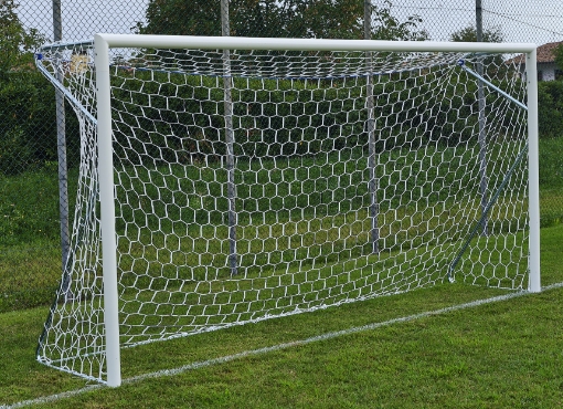 Afbeeldingen van Verplaatsbaar aluminium voetbaldoel 4 × 2 m — Ø80 mm inclusief net — VI 6028