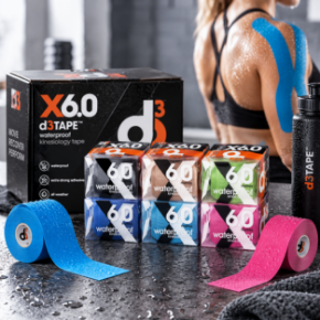 Afbeelding voor categorie d3Tape X6.0 Waterproof – kinesiologietape 5 cm x 6 m